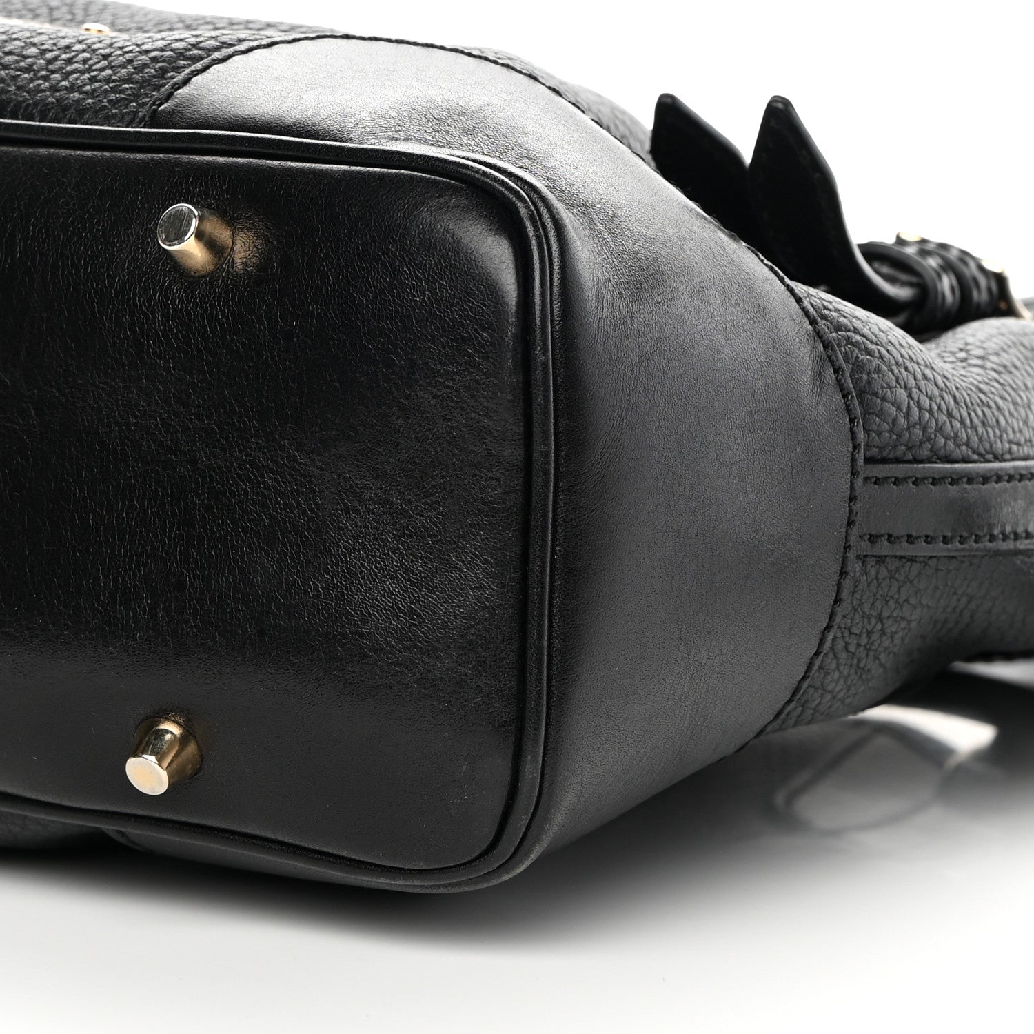 Burberry Calfskin Medium Whipstitch Tote Black 11 of 15