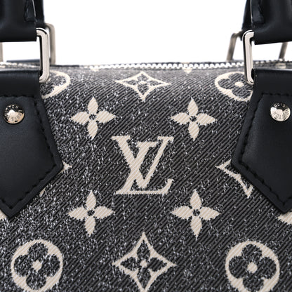 Louis Vuitton Denim Monogram Jacquard Speedy Bandouliere 25 Black 7 of 9