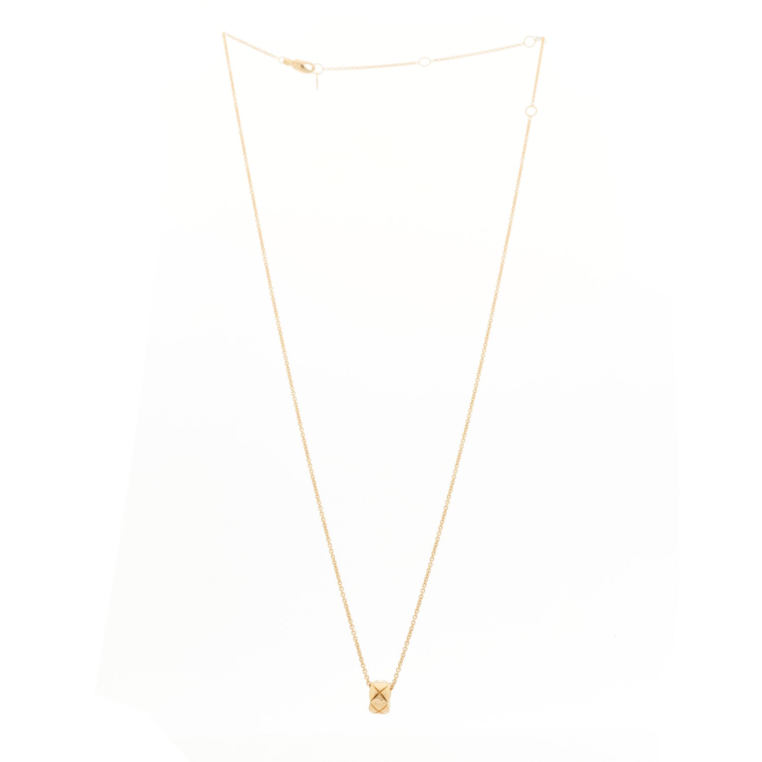 Chanel 18K Yellow Gold Coco Crush Round Pendant Necklace 3 of 7