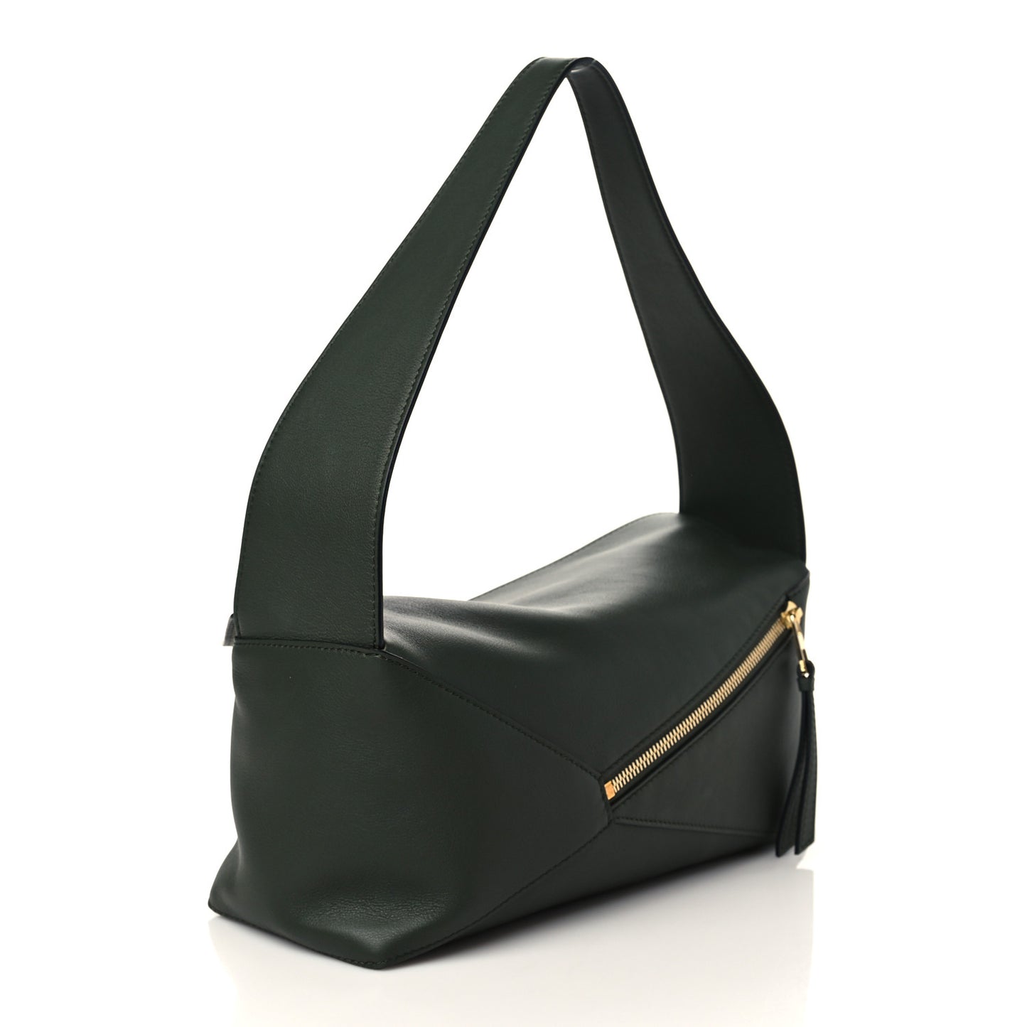 Calfskin Puzzle Hobo Army Green