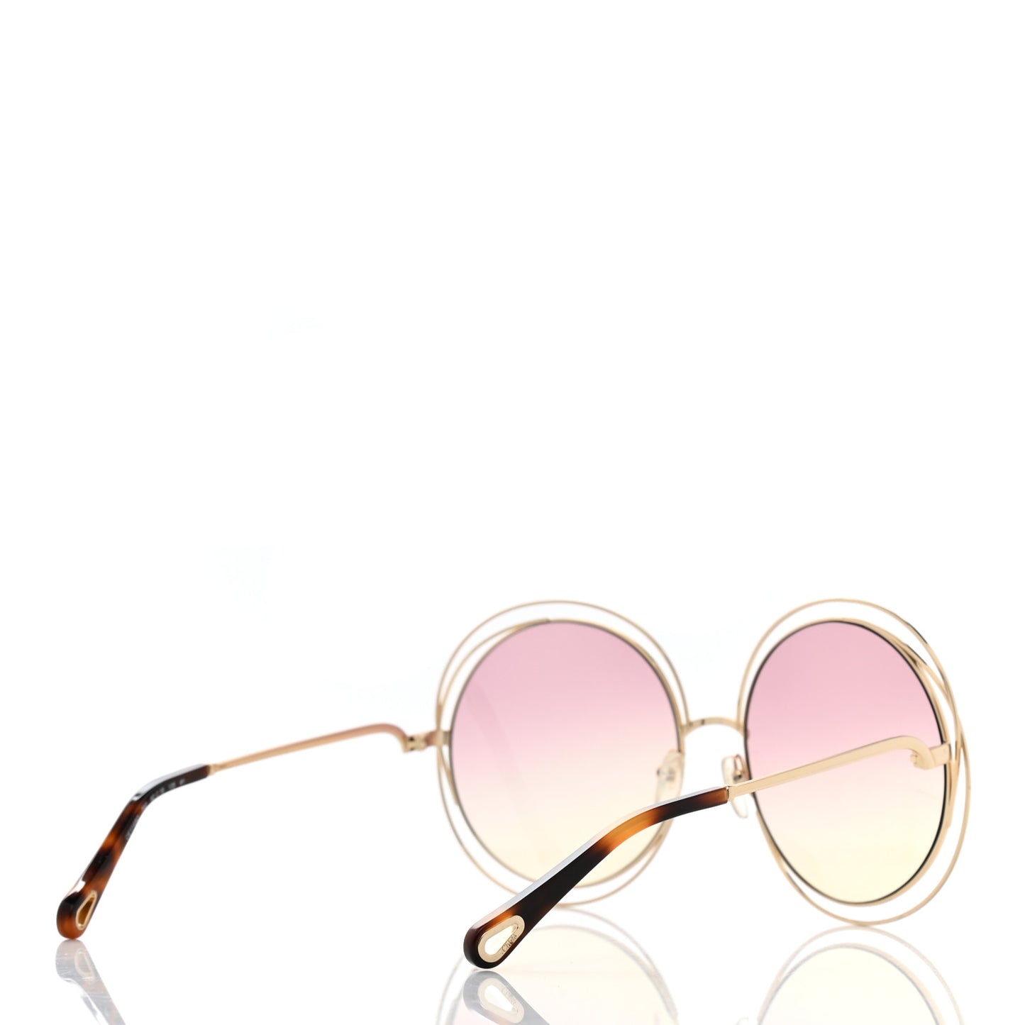 Metal Oversized Round Carlina Oversized Round Sunglasses CE114SD Gold