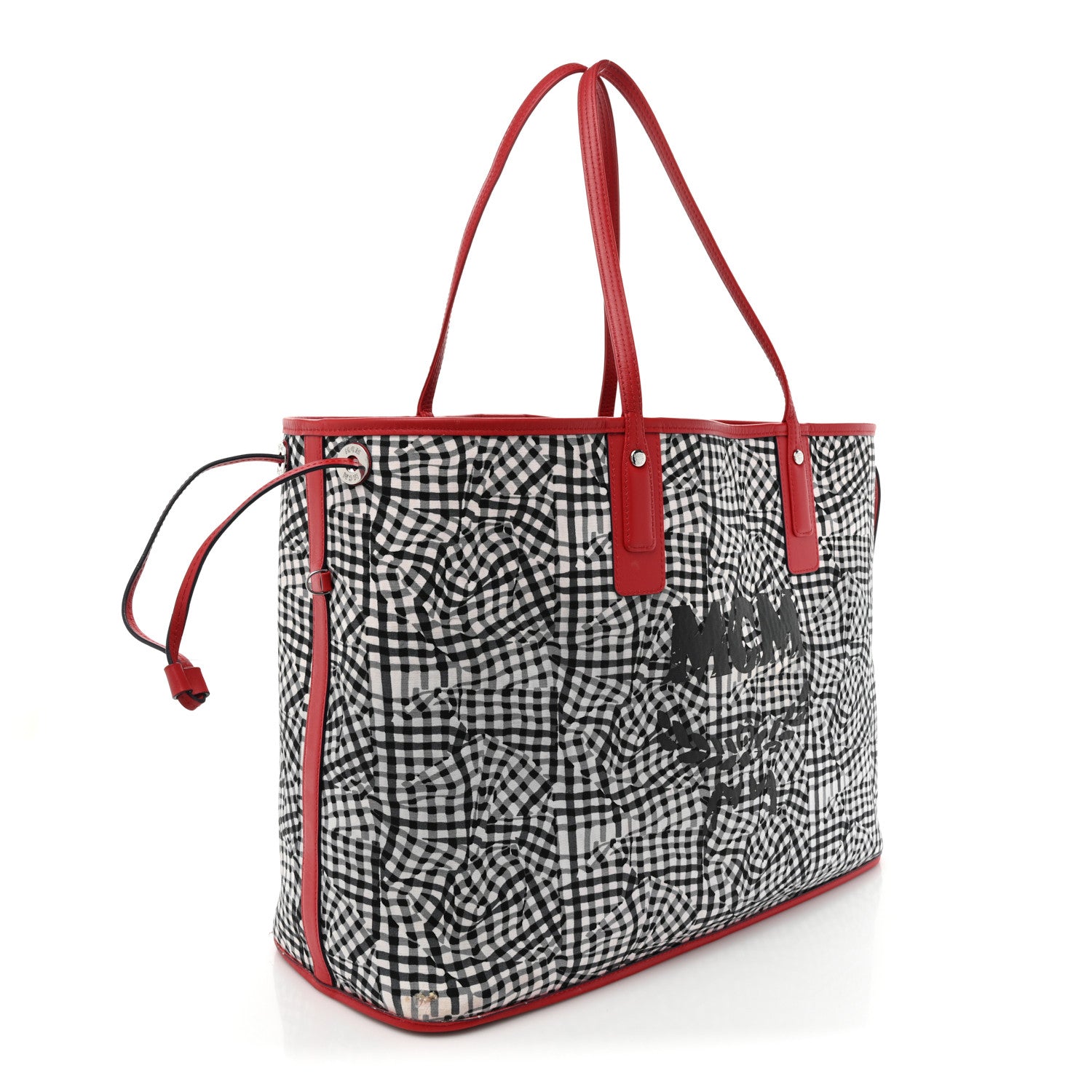 MCM Visetos Large Liz Reversible Shopper Tote Ruby Red 5 of 18
