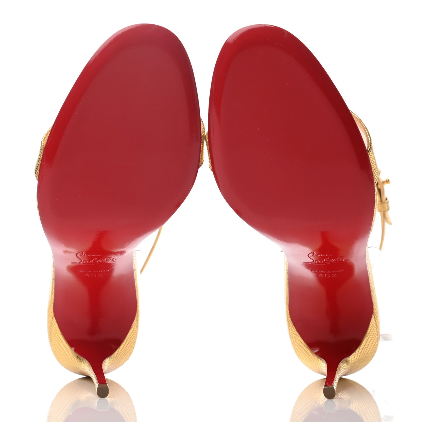 Nappa PVC Jonatina 100 Sandals 40.5 Gold