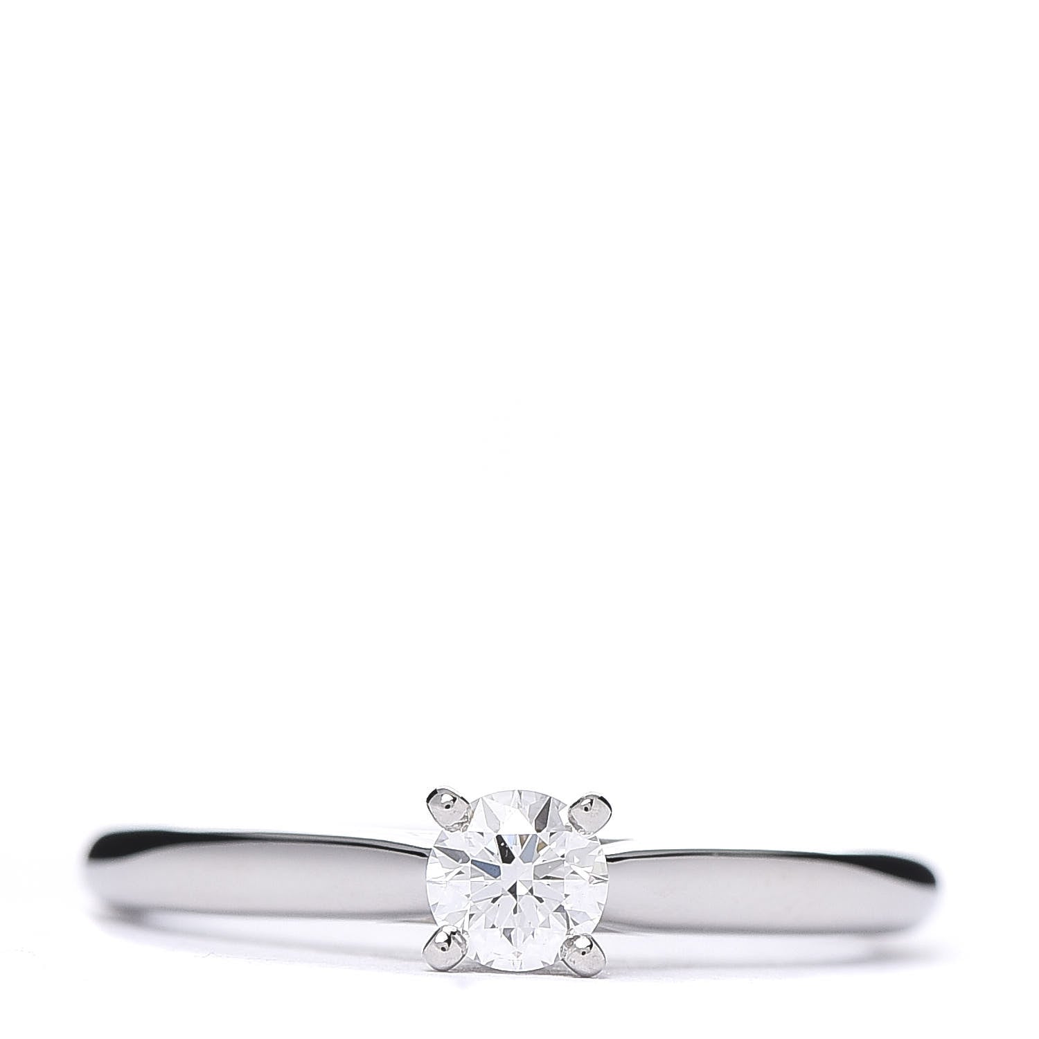 Cartier Platinum Diamond .20ct Solitaire Engagement Ring 48 4.5 1 of 5