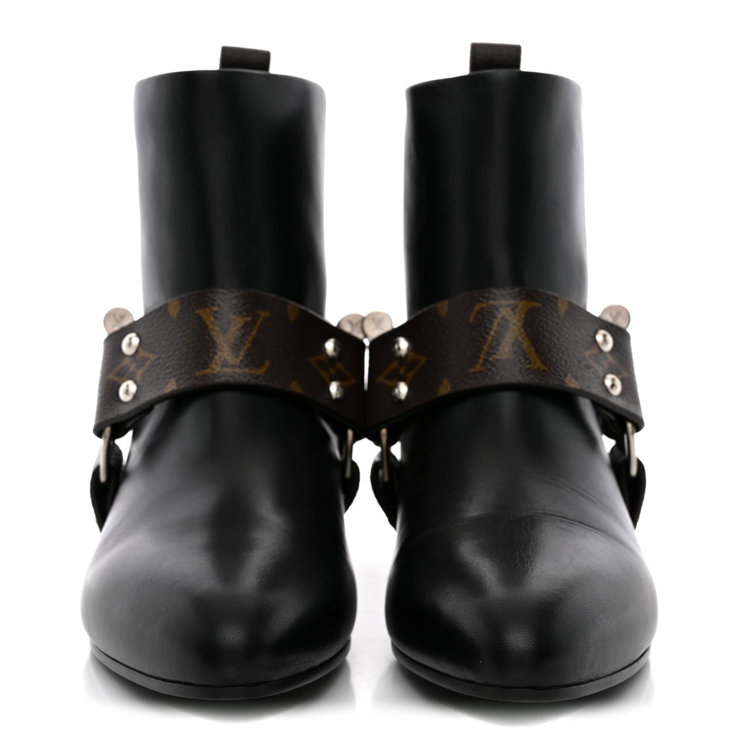 Calfskin Monogram Rhapsody Ankle Boots 38 Black