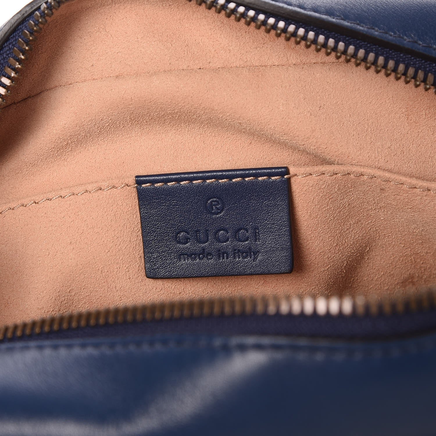 Gucci Calfskin Matelasse GucciGhost Small GG Marmont Chain Shoulder Bag Blue Agata Hibiscus Red 6 of 9