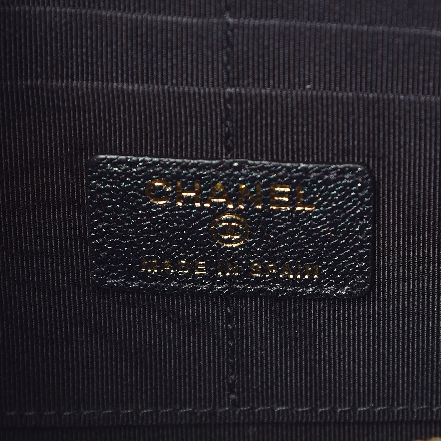 Chanel Iridescent Caviar Quilted Classic Pouch With Handle Black 6 of 9