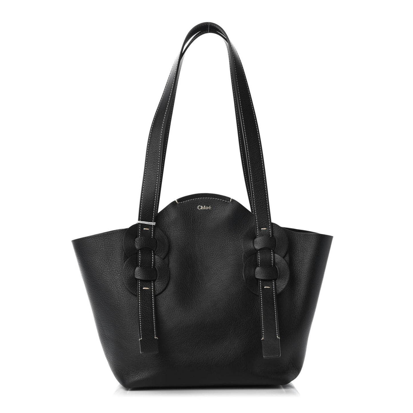 Small Grain Smooth Calfskin Medium Darryl Tote Black