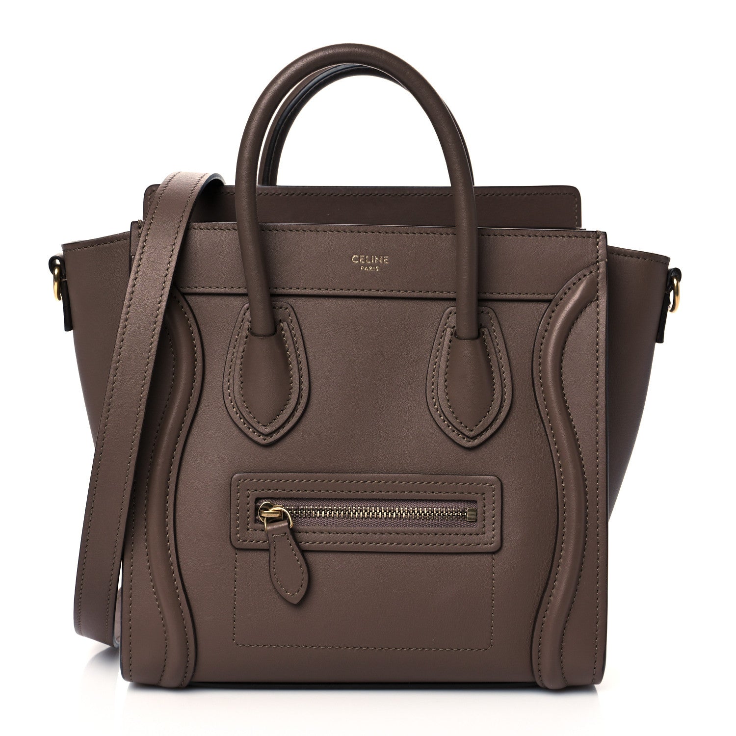 Celine Smooth Calfskin Nano Luggage Camel 1 of 10