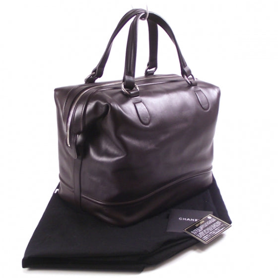 Chanel Calfskin Leather Doctor Bag Brown 3 of 12