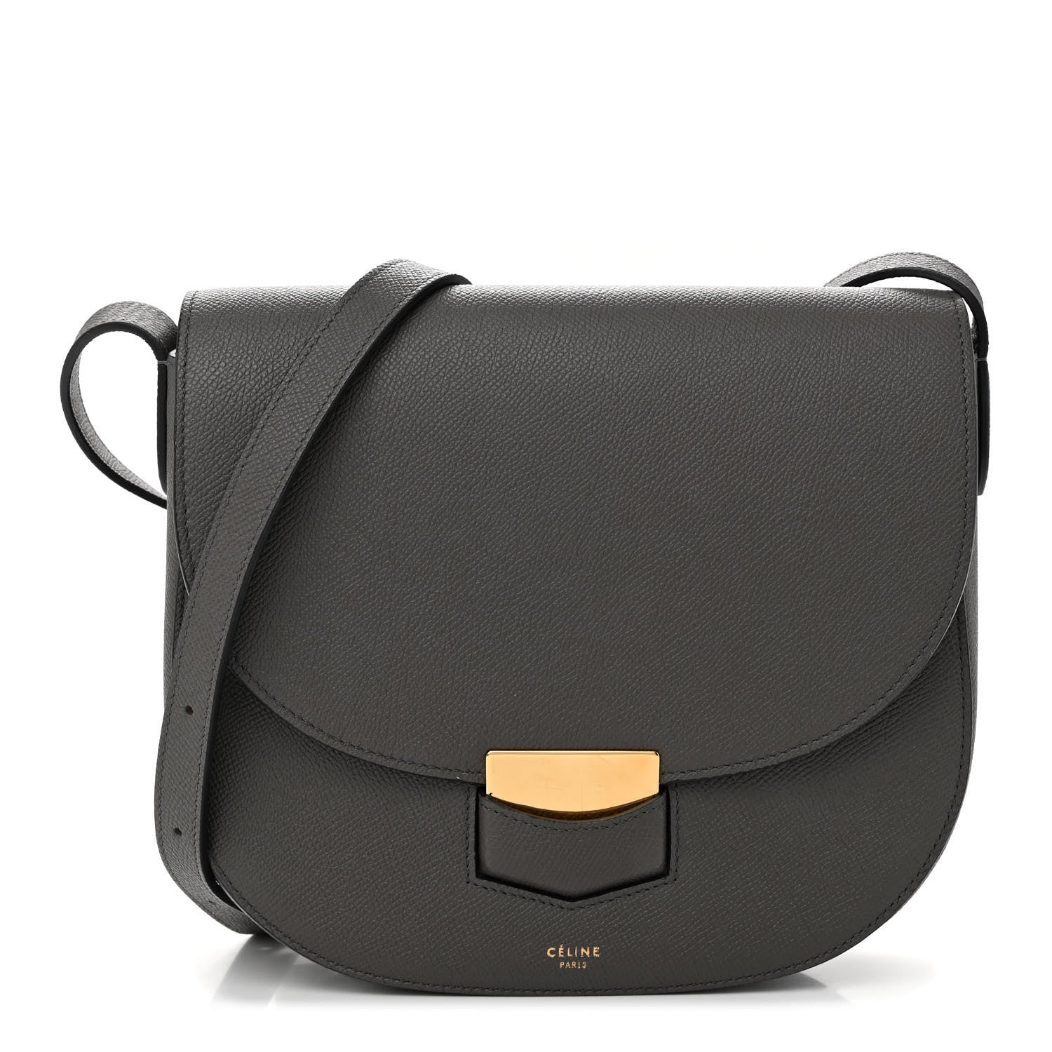 Celine Baby Grained Calfskin Medium Trotteur Grey 1 of 11