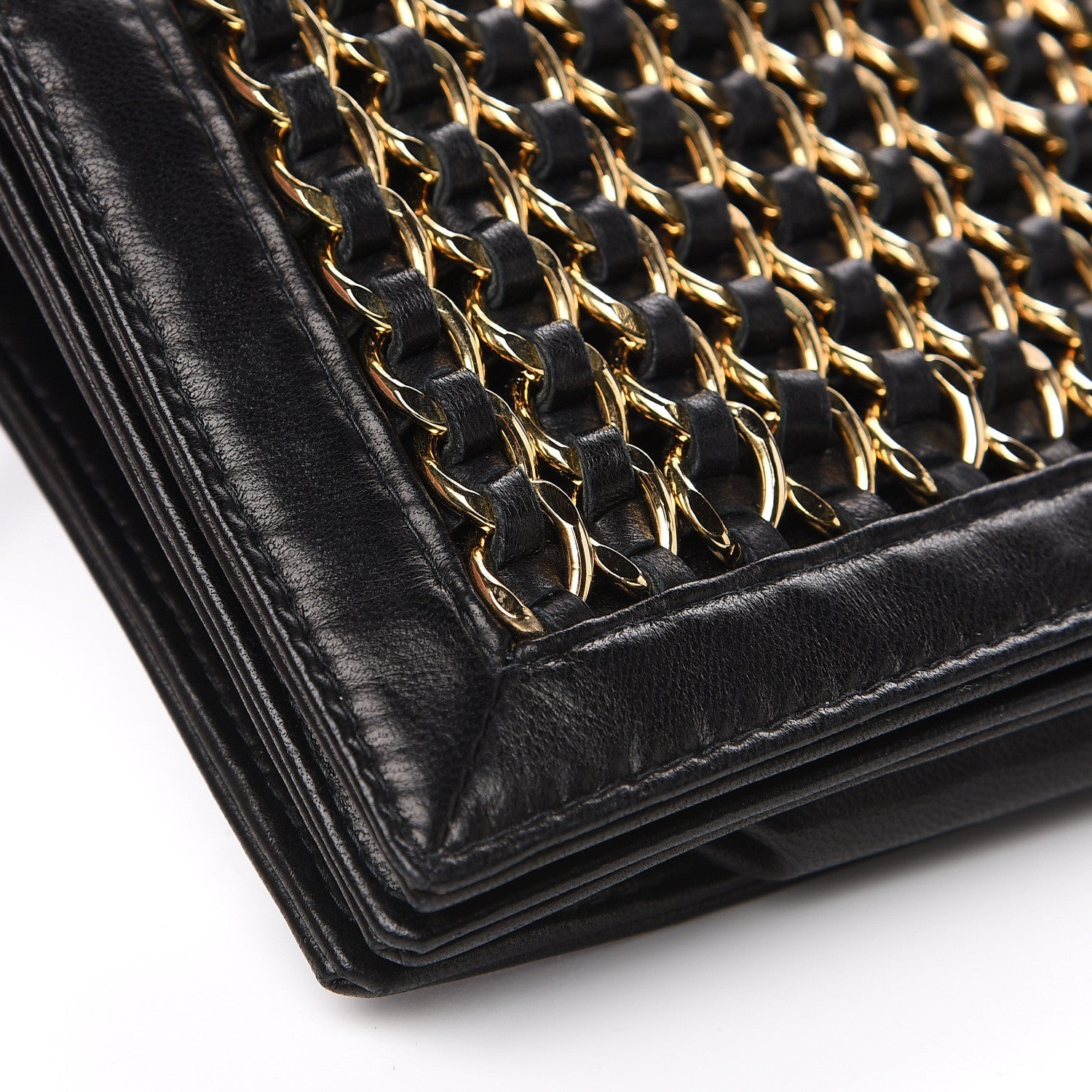 Chanel Lambskin Chain Clutch Black 9 of 11