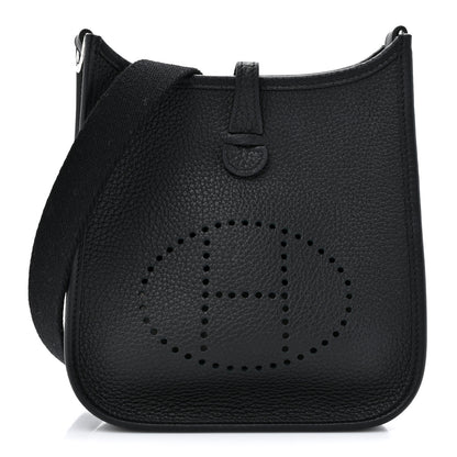 Hermes Taurillon Clemence Evelyne TPM Black 1 of 12