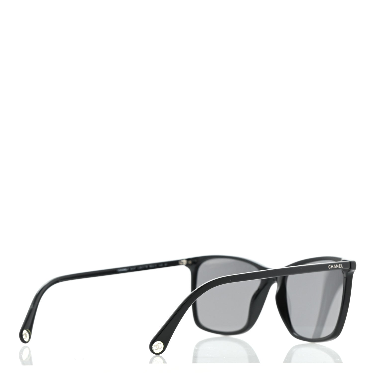 Chanel Acetate Polarized Square Sunglasses 5447 Black 4 of 8