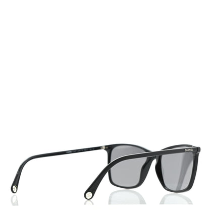 Chanel Acetate Polarized Square Sunglasses 5447 Black 4 of 8