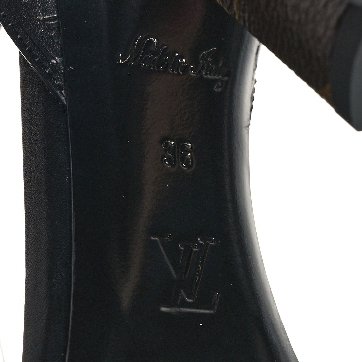 Louis Vuitton Calfskin Studded Monogram Silhouette Sandals 36 Black 7 of 8