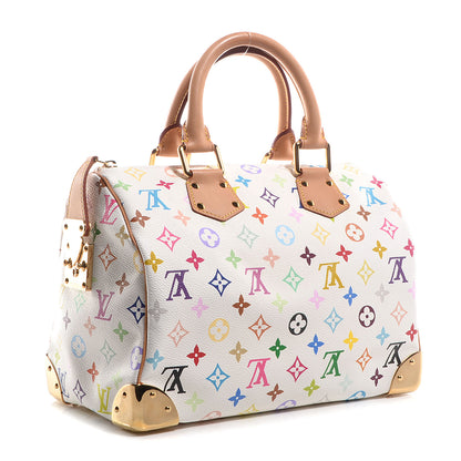Louis Vuitton Monogram Multicolor Speedy 30 White 3 of 7