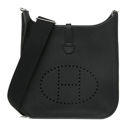 Hermes Taurillon Clemence Evelyne III PM Black 1 of 11