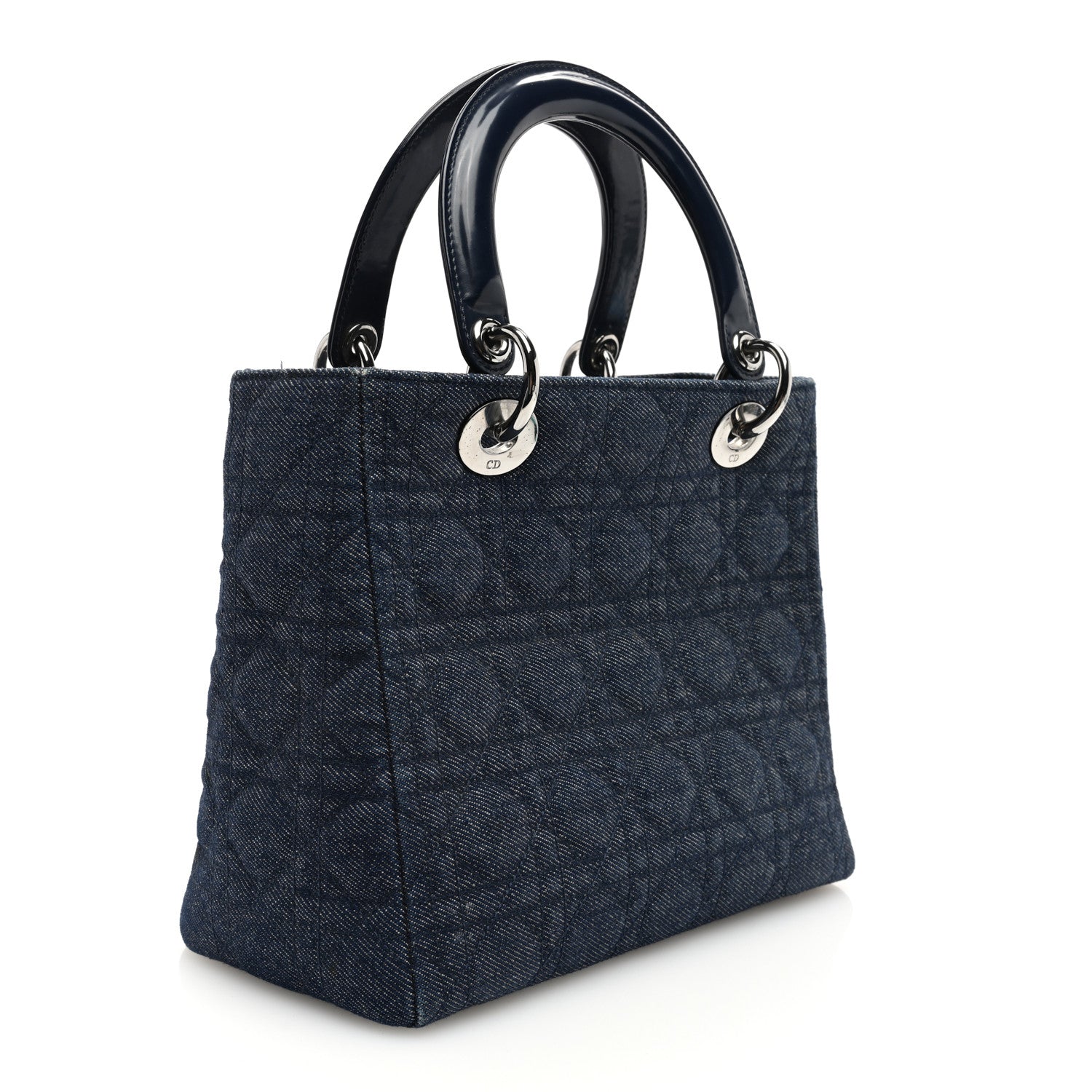 Christian Dior Denim Cannage Medium Lady Dior Blue 3 of 11