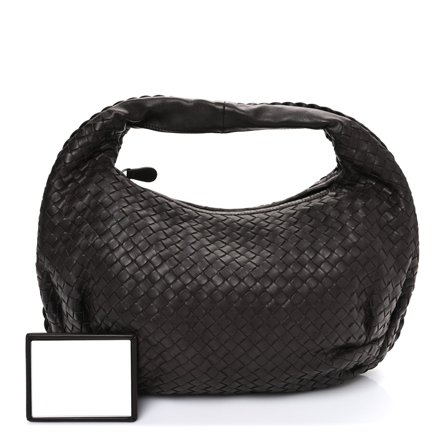 Nappa Intrecciato Medium Belly Veneta Hobo Ebano
