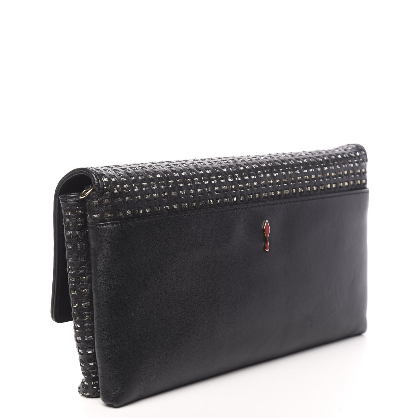 Optic Woven Calfskin Rougissime Clutch Black