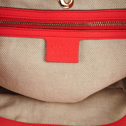 Gucci Pebbled Calfskin Medium Soho Chain Shoulder Bag Begonia Pink 6 of 7
