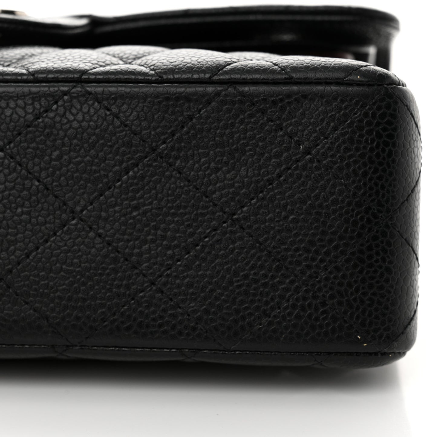 Caviar Quilted Small Double Flap Black