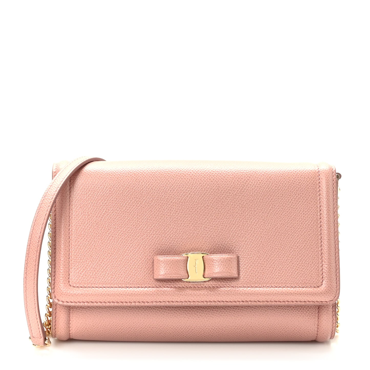 Hammered Calfskin Vara Bow Minibag Antique Rose