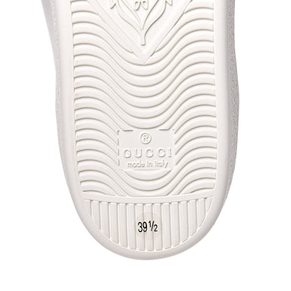Gucci Calfskin Ayers Blind For Love Embroidered Womens Ace Sneakers 39.5 White 9 of 11