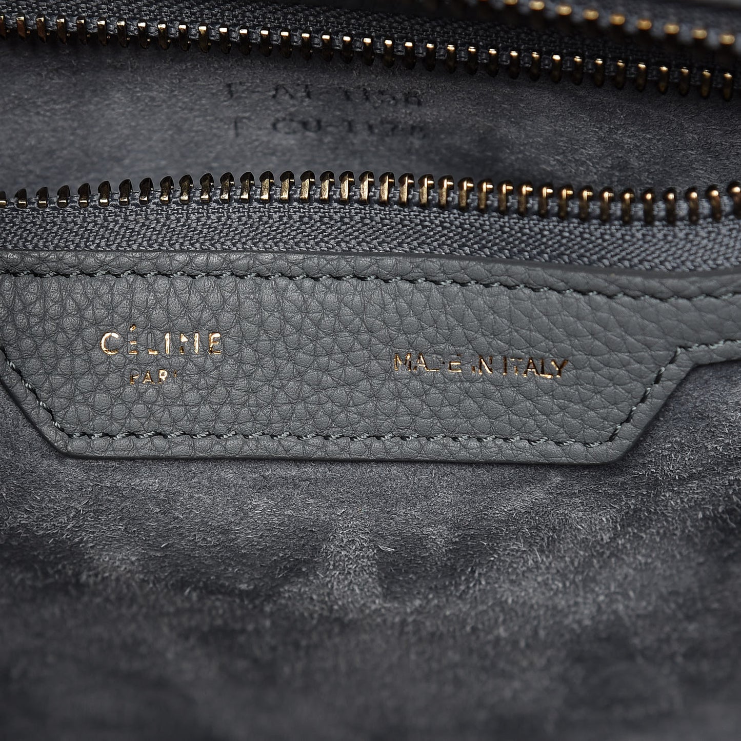Baby Drummed Calfskin Micro Luggage Kohl
