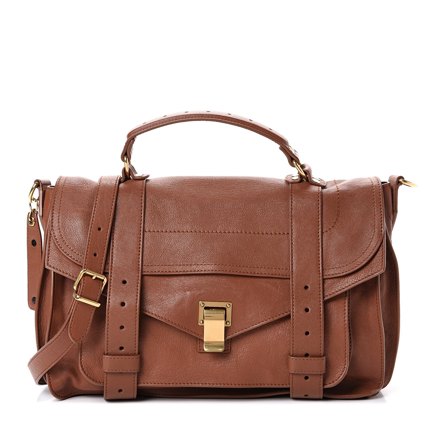 Lambskin Medium PS1 Satchel Saddle