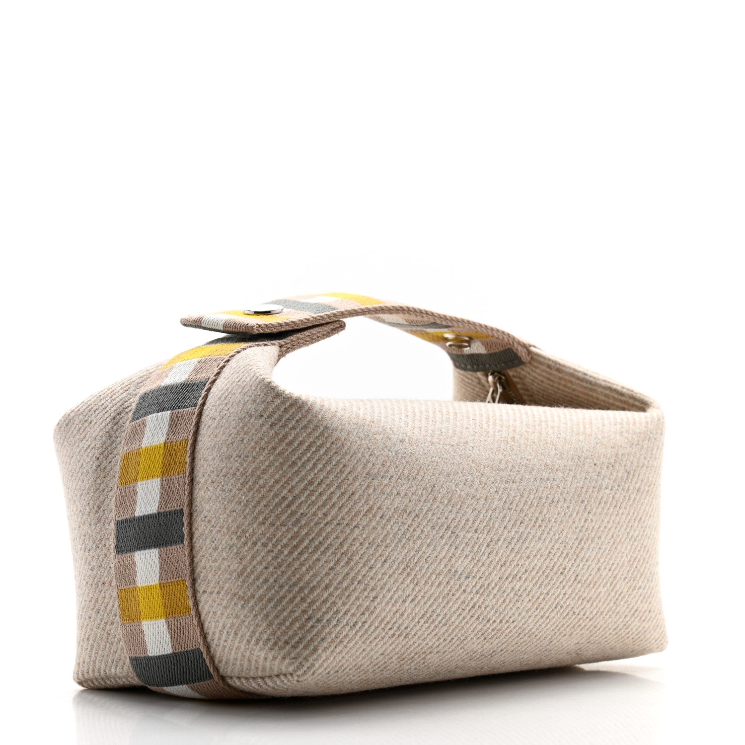 Hermes Wool Small Au Carre Bride-A-Brac Pouch Seigle 3 of 7