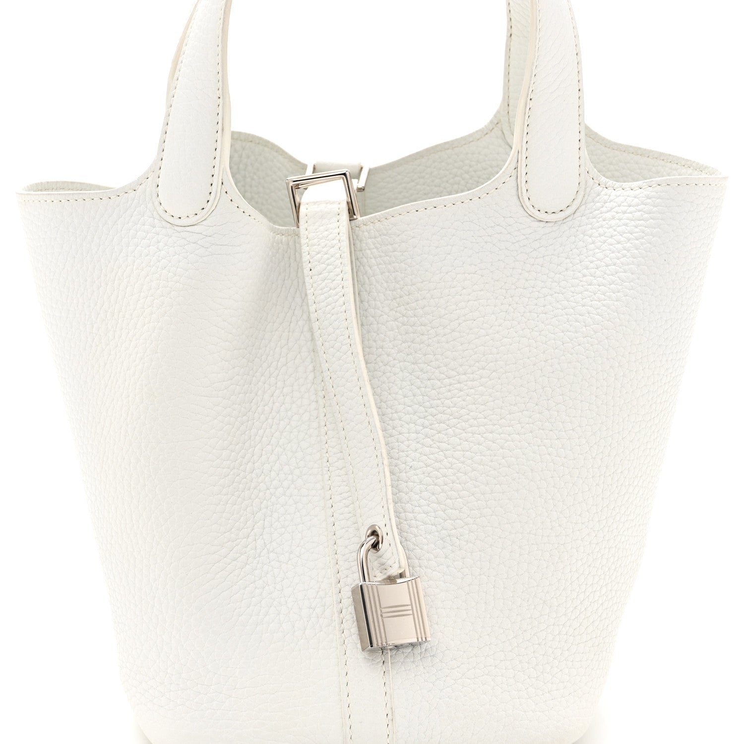 Hermes Taurillon Clemence Picotin Lock 18 PM White 8 of 10