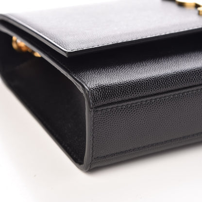 Saint Laurent Grain De Poudre Medium Classic Monogram Kate Satchel Black 8 of 9