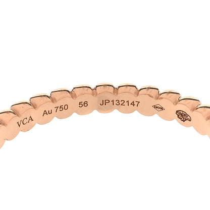 Van Cleef & Arpels 18K Rose Gold Small Perlee Ring 56 7.5 4 of 5