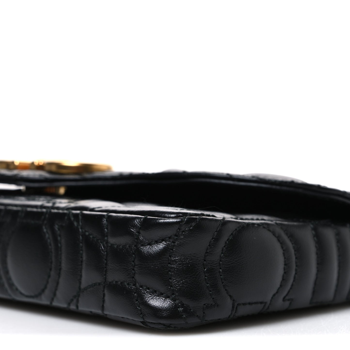 Calfskin Quilted Gancini Mini Bag Black