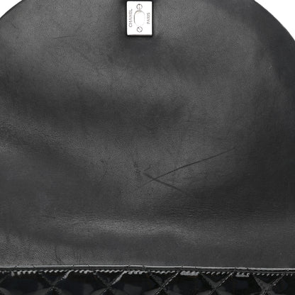Chanel Lambskin Patent Classic Twist Crescent Flap Bag Black 17 of 17