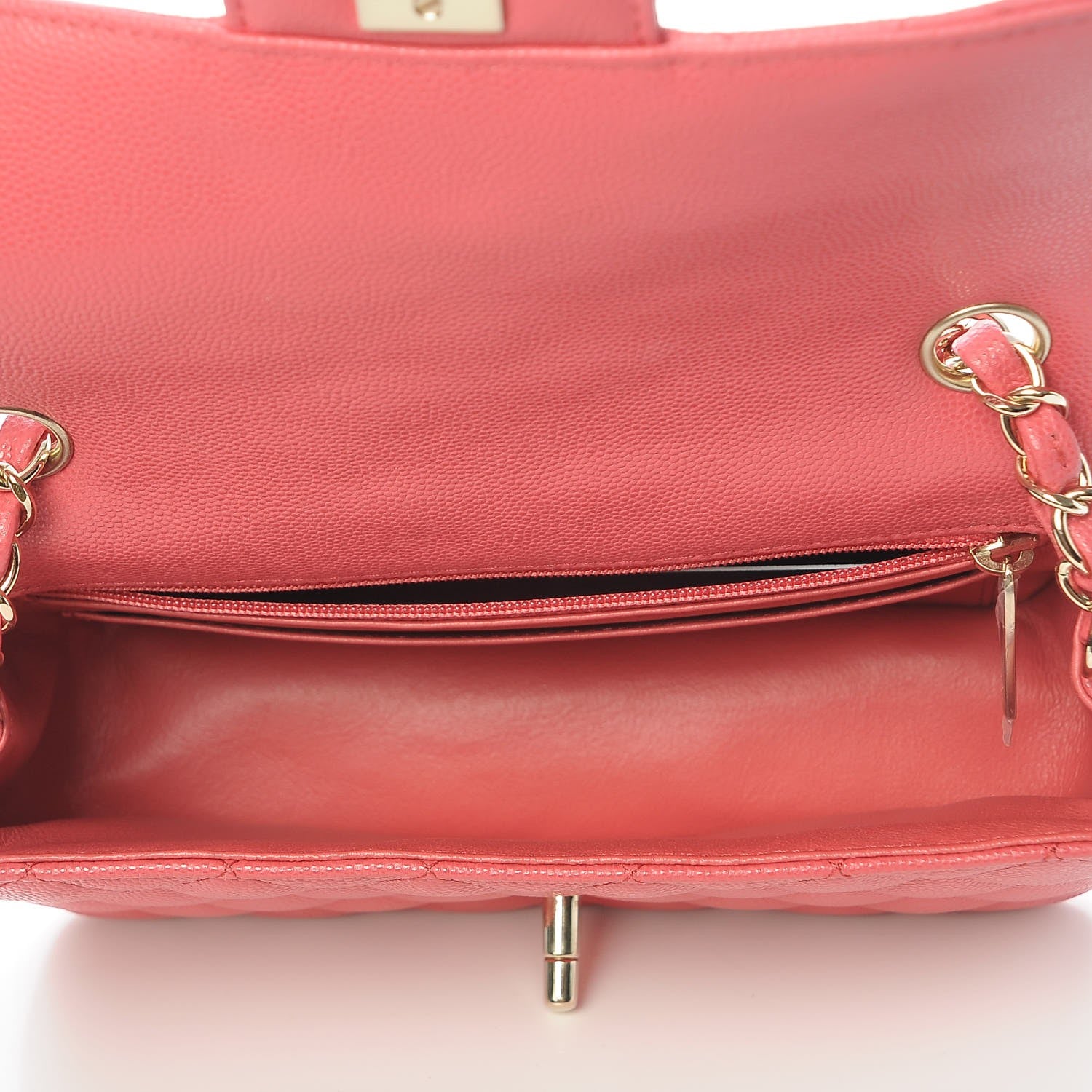 Chanel Caviar Quilted Mini Rectangular Flap Dark Pink 5 of 8