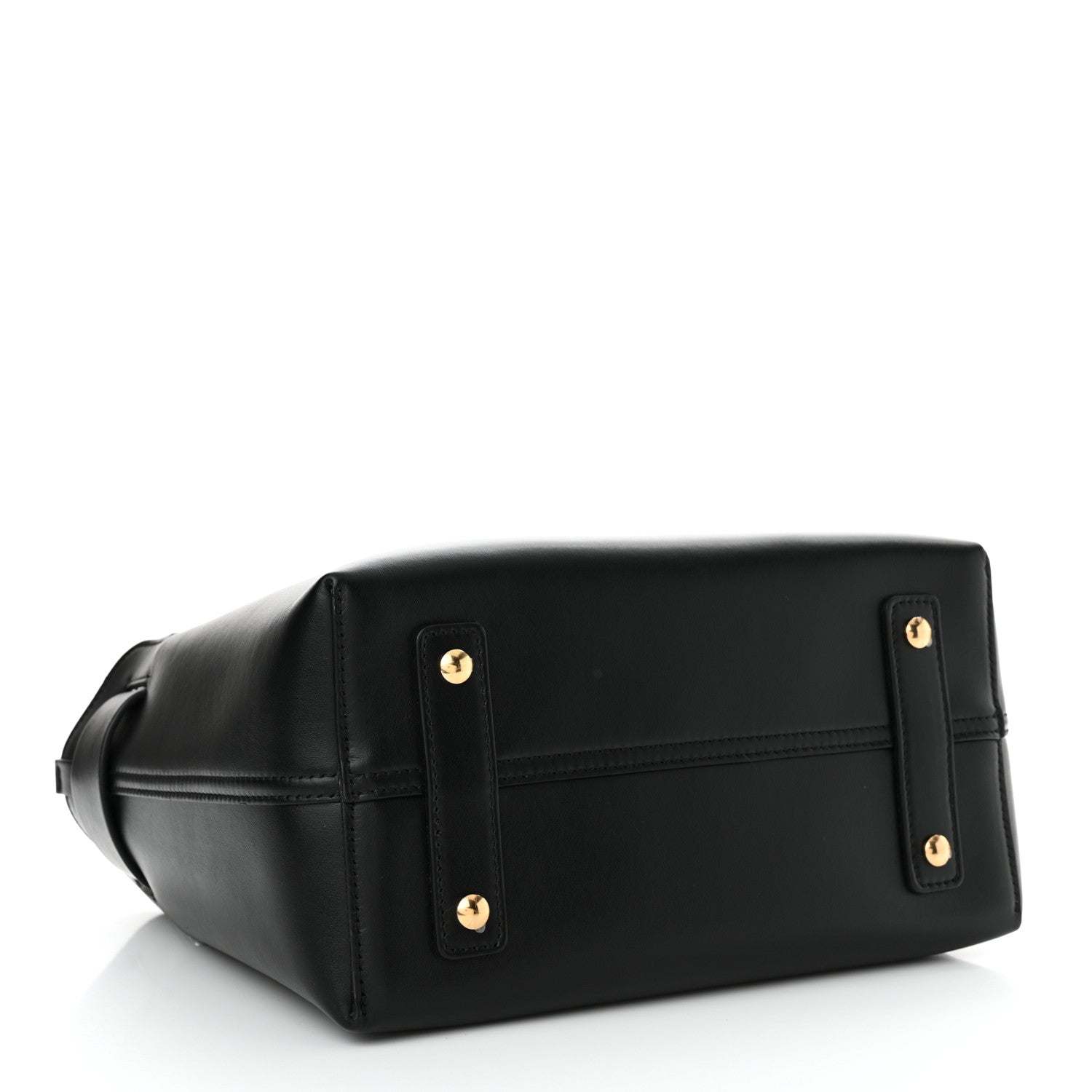 Burberry Smooth Calfskin Triple Stud Small Belt Bag Black Tan 4 of 12