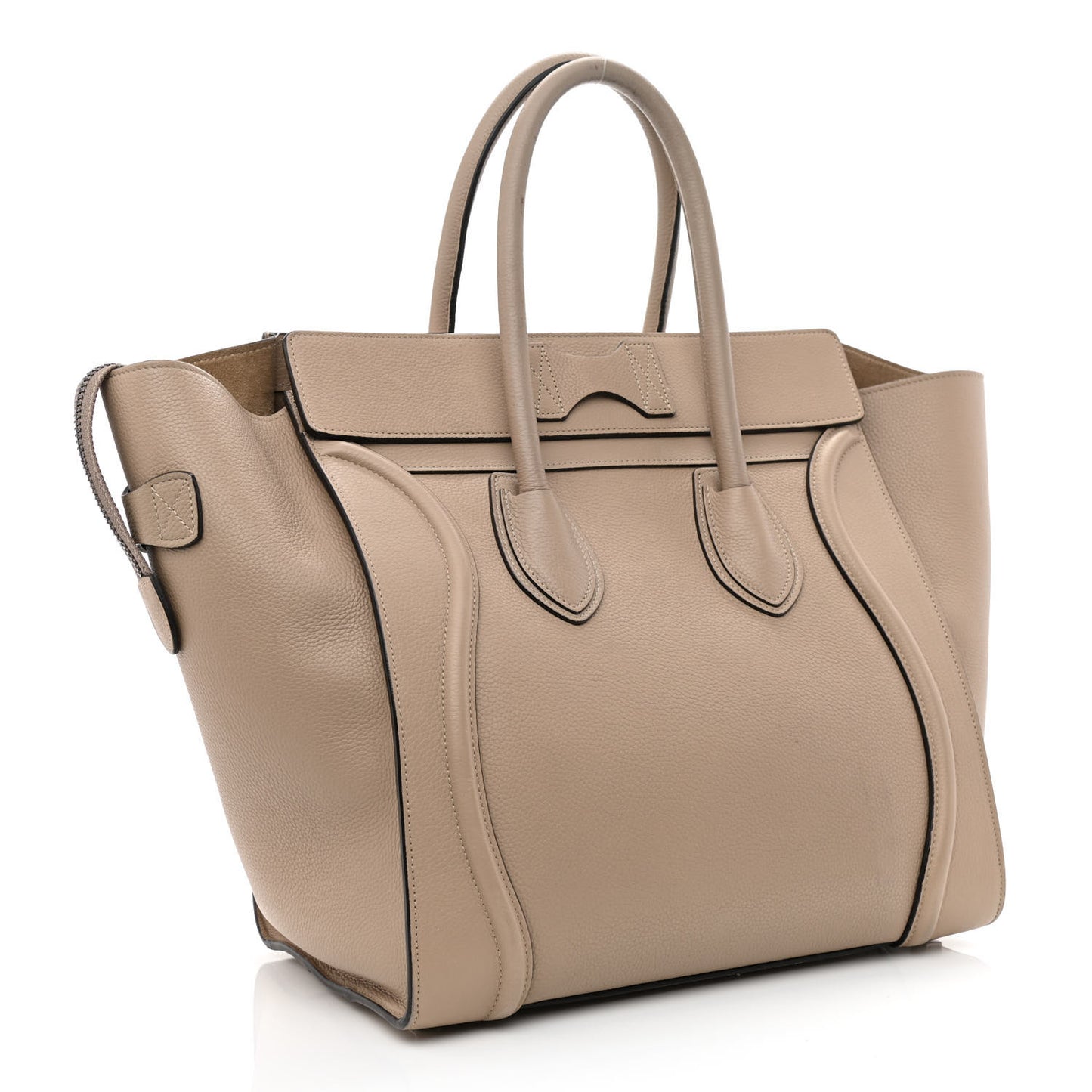 Drummed Calfskin Mini Luggage Dune