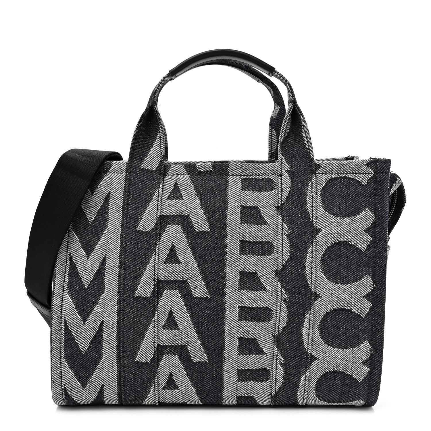 Marc Jacobs Denim Jacquard Medium The Monogram Tote Bag Denim Blue 1 of 10