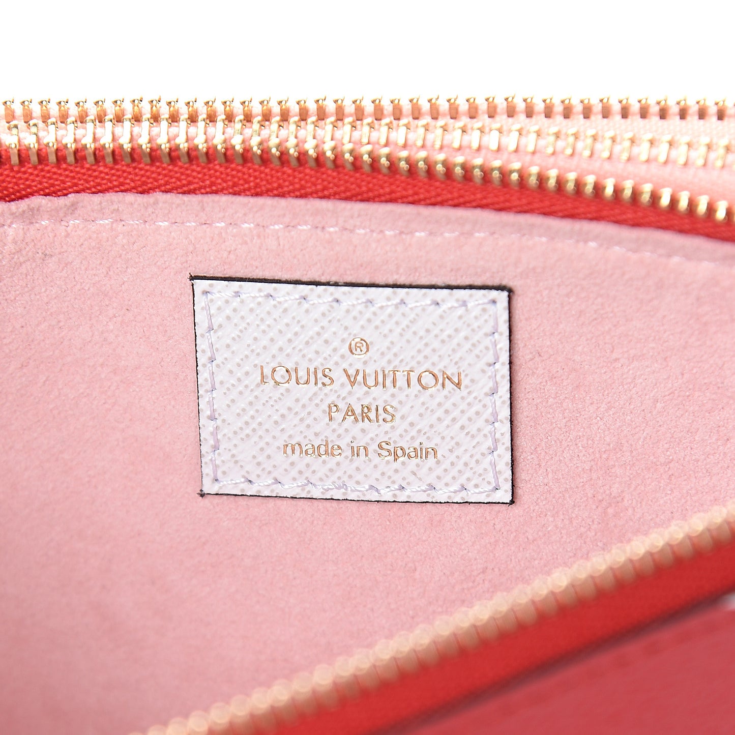 Monogram Giant Double Zip Pochette Rouge