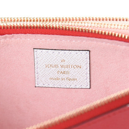 Louis Vuitton Monogram Giant Double Zip Pochette Rouge 5 of 6