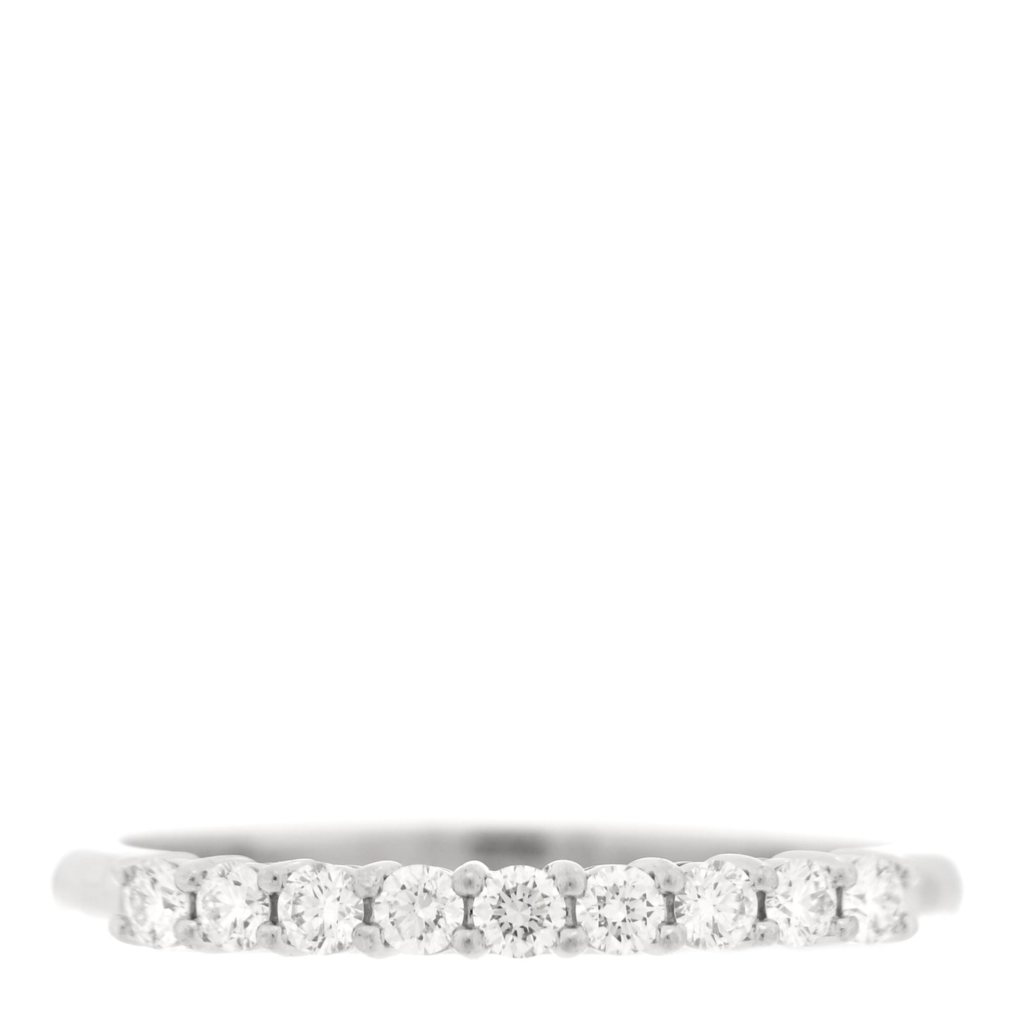 Platinum Diamond .27ctw 2.2mm Half Circle Forever Band Ring 56 7.5