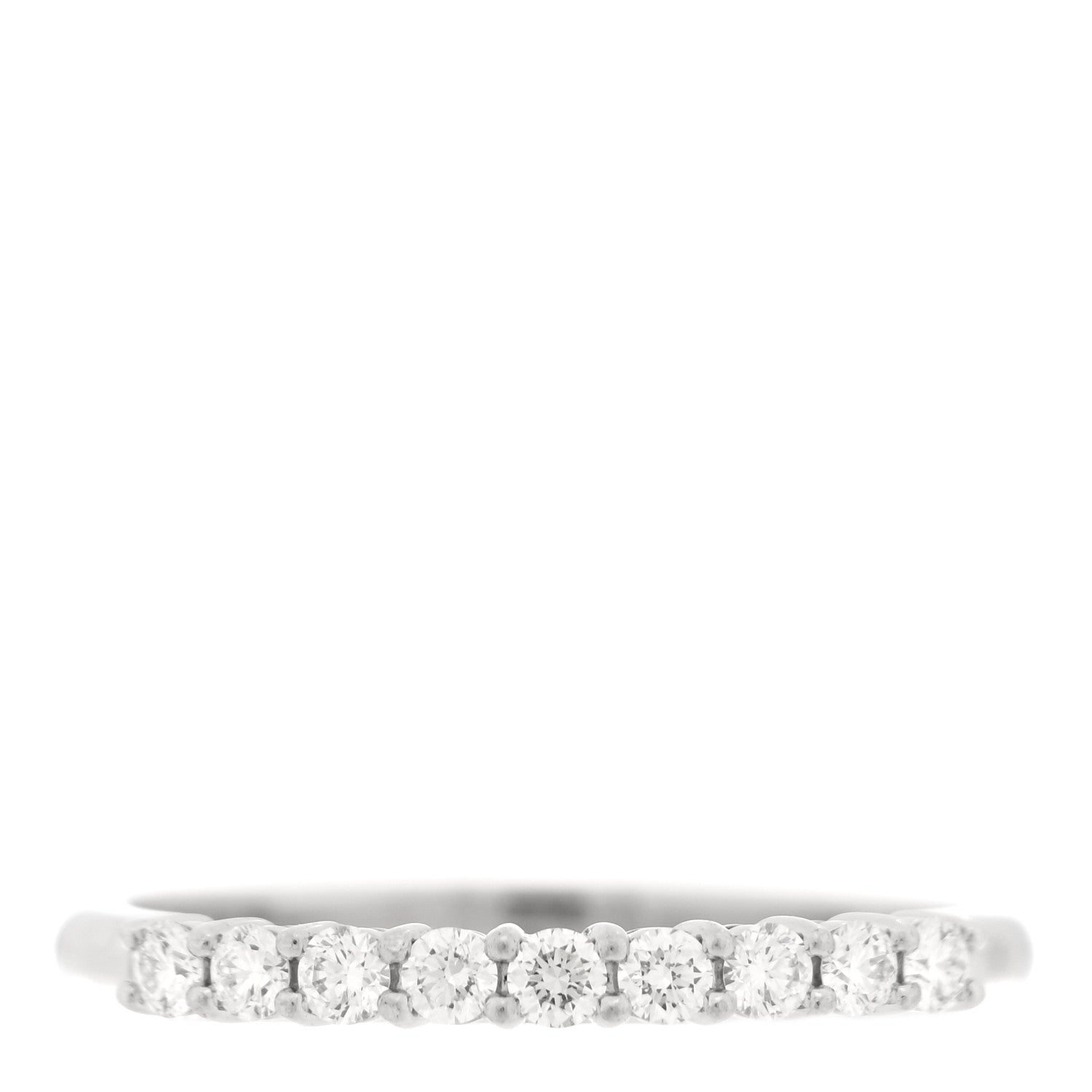 Tiffany Platinum Diamond .27ctw 2.2mm Half Circle Forever Band Ring 56 7.5 1 of 5