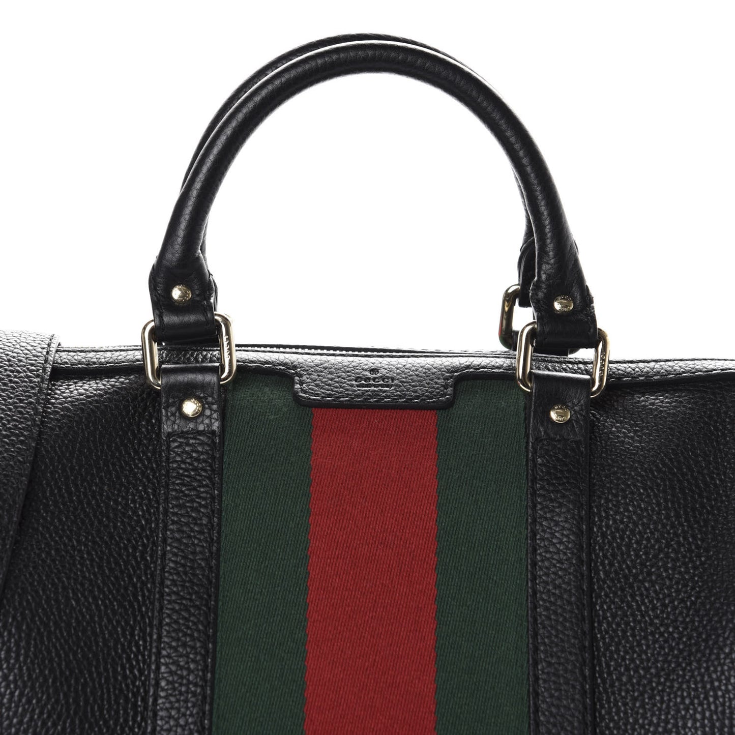 Calfskin Vintage Web Medium Boston Black