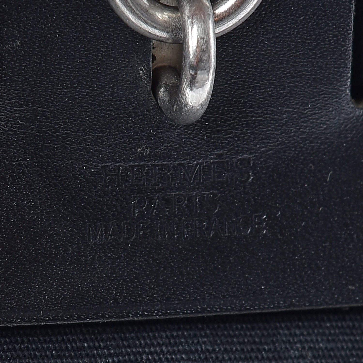 Hermes Vache Calfskin Toile Herbag 30 PM Black Natural 16 of 16