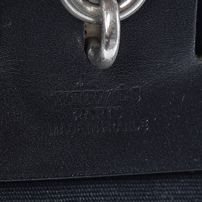 Hermes Vache Calfskin Toile Herbag 30 PM Black Natural 16 of 16
