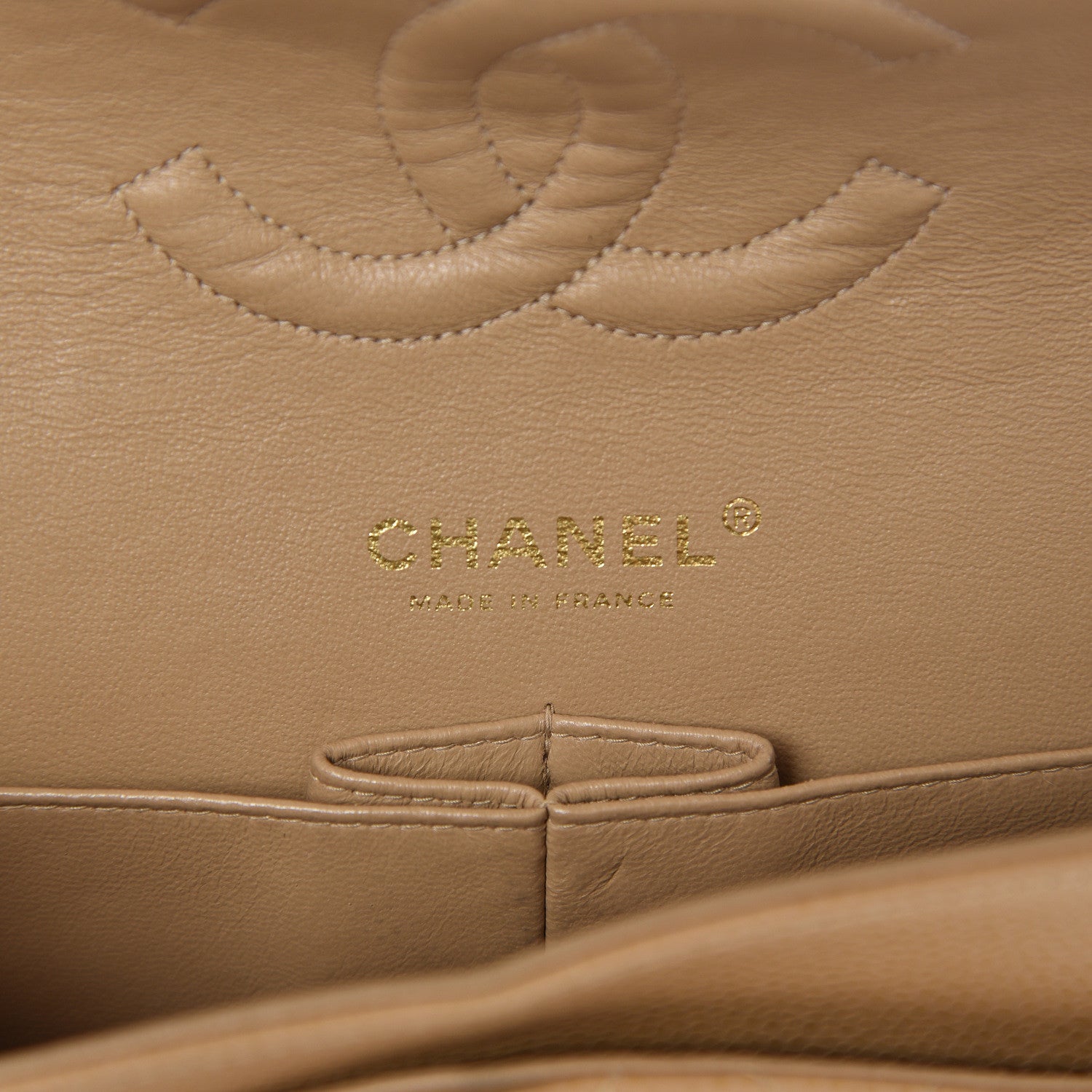 Chanel Caviar Quilted Medium Double Flap Beige Clair 6 of 13