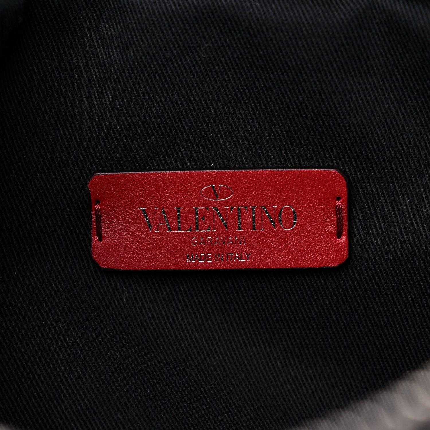 Valentino Garavani Pebbled Calfskin Beaded Rockstud Belt Bag Black 6 of 12